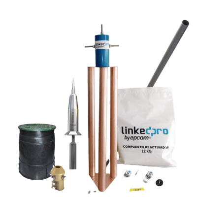 Kit Pararrayo PDC Dat Controler Plus Avance de Cebado:30 µs. Diámetro de Protección Máx: 100 m. Incluye Electrodo y Accesorios p/Torre. 