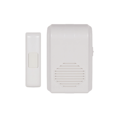 Timbre Inalámbrico Para Puerta Con 10 Tonos, Hasta 150m Linea de Vista, Con Receptor Inalámbrico Incluido, 110Vca 