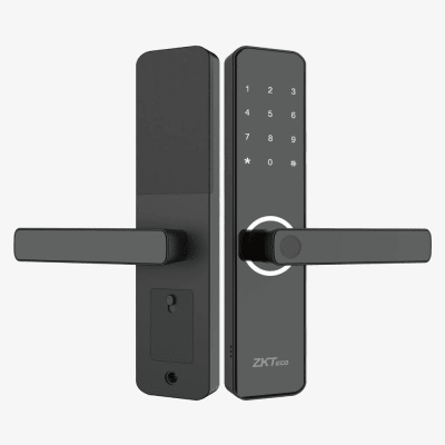 Cerradura Inteligente / Huella Digital y Wi-Fi / Mortise Europeo DIN / 300 Usuarios / App ZSmart / Carga Emergencia Micro-USB
