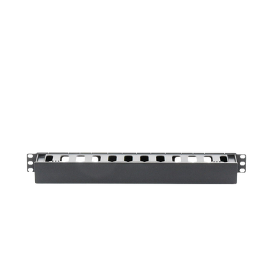 Organizador de Cables Horizontal de 1U para Rack de 19", Fabricado en Polímero Resistente a Deformaciones y Rayones