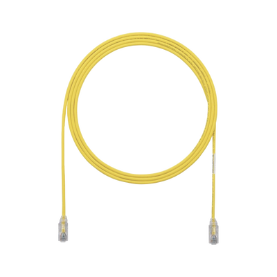 Cable de Parcheo UTP Cat6A, CM/LSZH, Diámetro Reducido (28AWG), Color Amarillo, 2.13 Metros (7 Pies)