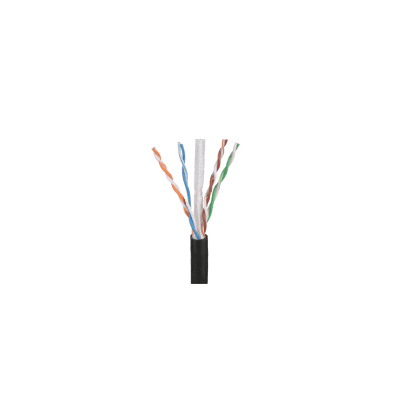 Bobina de Cable UTP de 4 Pares OSP (Planta Externa), Cat6 de Rango Extendido, 22 AWG, Color Negro, 305 Metros (1000 Pies).