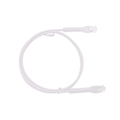 Mini Patch Cord Cat6 Ultra Slim 18 cm (7.09 Pulgadas) Blanco ? Ahorra Espacio sin Organizadores, con Bota Flexible