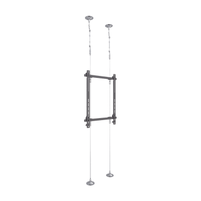 Montaje Cableado de Acero| Suelo a Techo| Capacidad Máx. de Carga 30kg| Para Pantallas de 32" ~ 75"| VESA 400 x 600