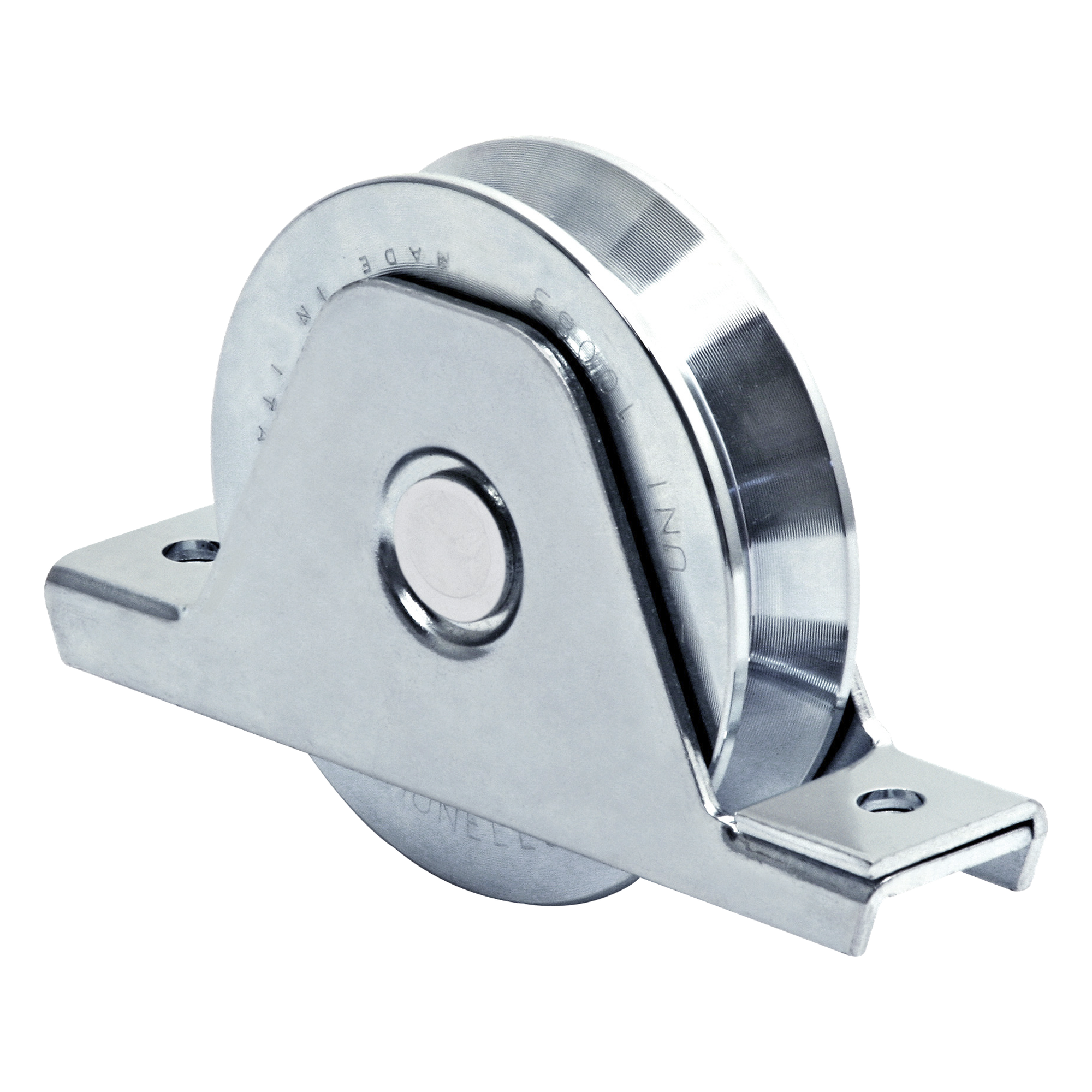 Rueda para Puerta Corrediza / 14 cm / Acero Galvanizado / Carga 420 kg / Canal Tipo V — COMUNELLO · SKU 1151-4560-001