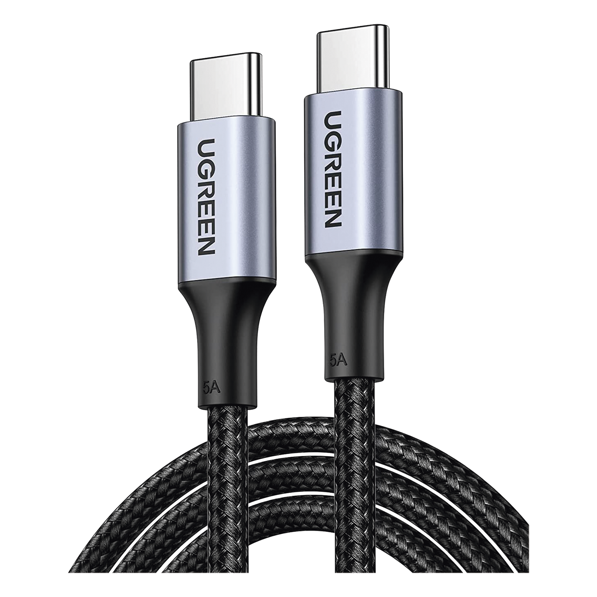 Cable USB-C a USB-C / Carga Rápida 100W / Transferencia 480 Mbps / Nylon Trenzado / 1 m (3.3 ft) / PD3.0 y QC4.0 — UGREEN · SKU 70427