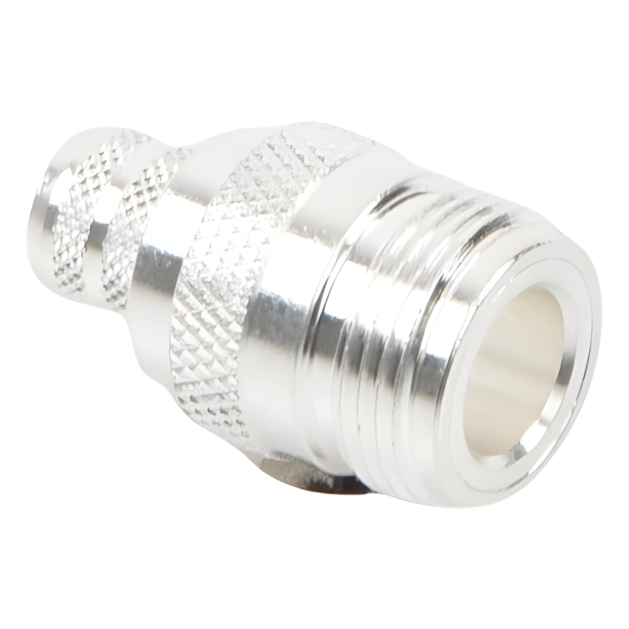 Conector Coaxial N Hembra / Anillo Plegable / 50 Ohmios / Cables LMR-400, RG8/U / Contacto Oro 24k / Aislamiento Teflón