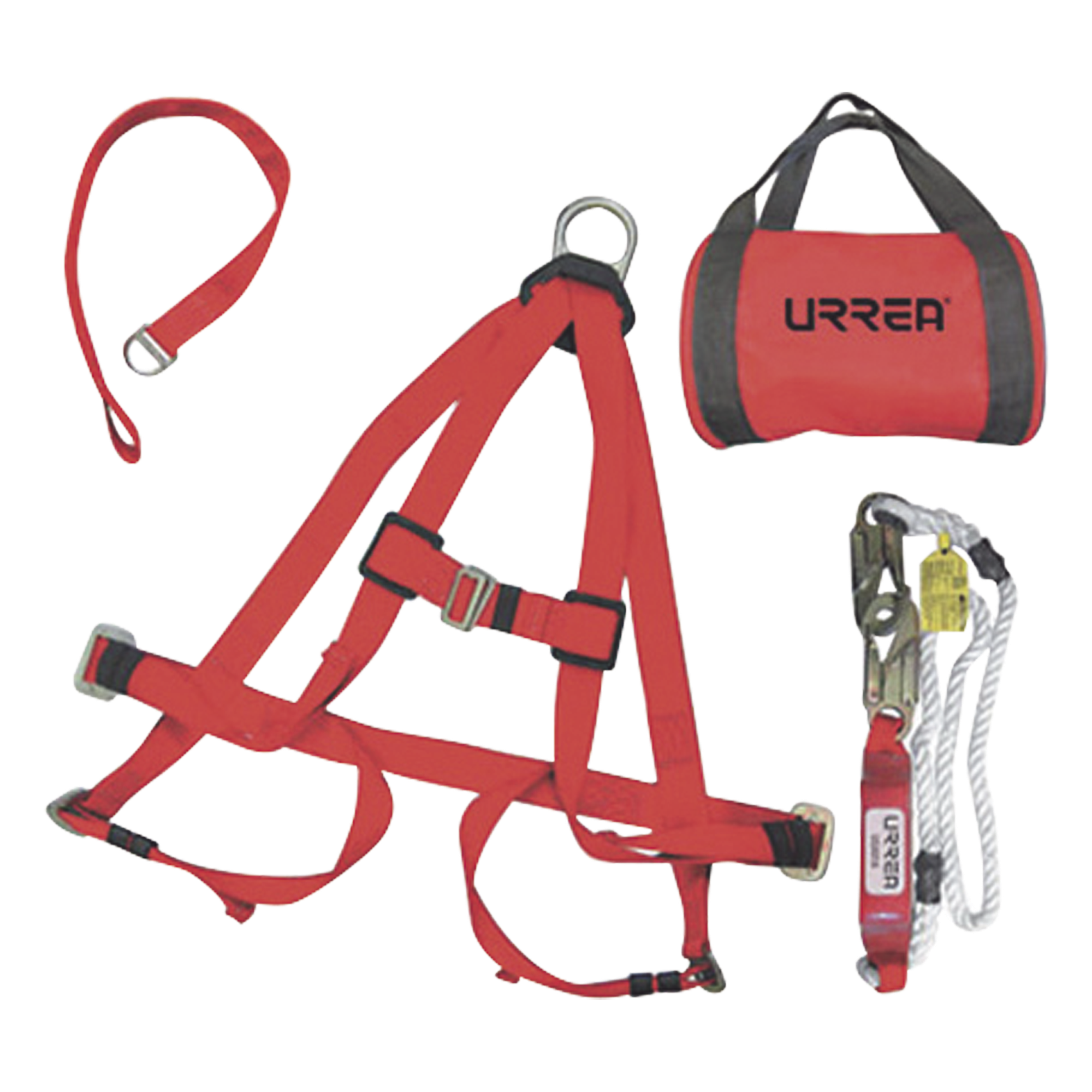 Arnés contra Caídas / Talla 36-40 / 4 Piezas / Carga 3,000 kg / ANSI A10.14 y Z359.1 — URREA · SKU SYS-USA01A
