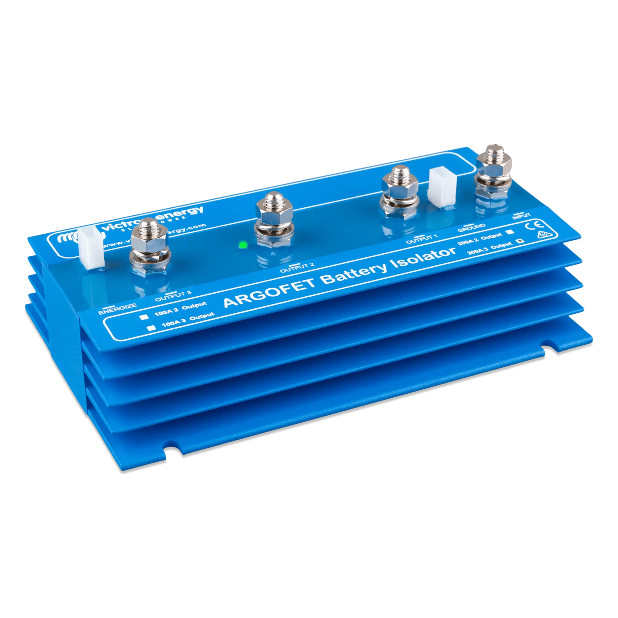 Aislador de Baterías / 200 A / 3 Bancos Independientes / Caída de Tensión <0.1 V / 12/24 V Auto / Terminales M8