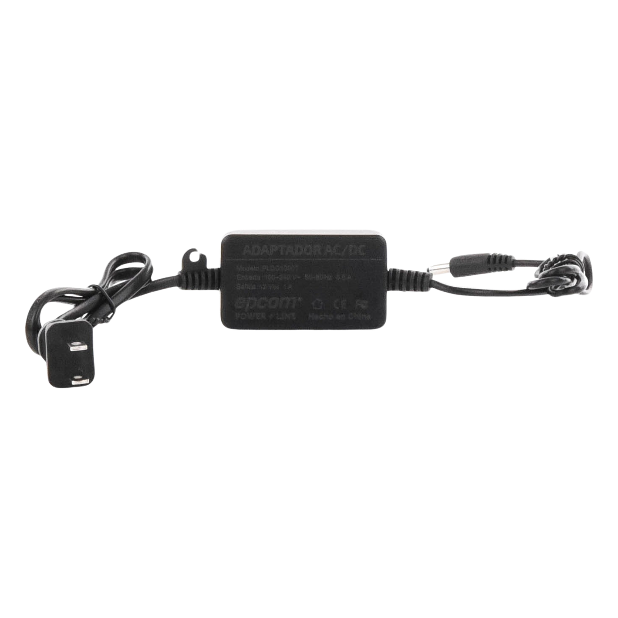 Adaptador de Pared de 12Vcc @ 1 A con cable y clavija Nema 1-15 / 0.5 metros a la toma de alimentación / 0.5 metros a la conexión del dispositivo