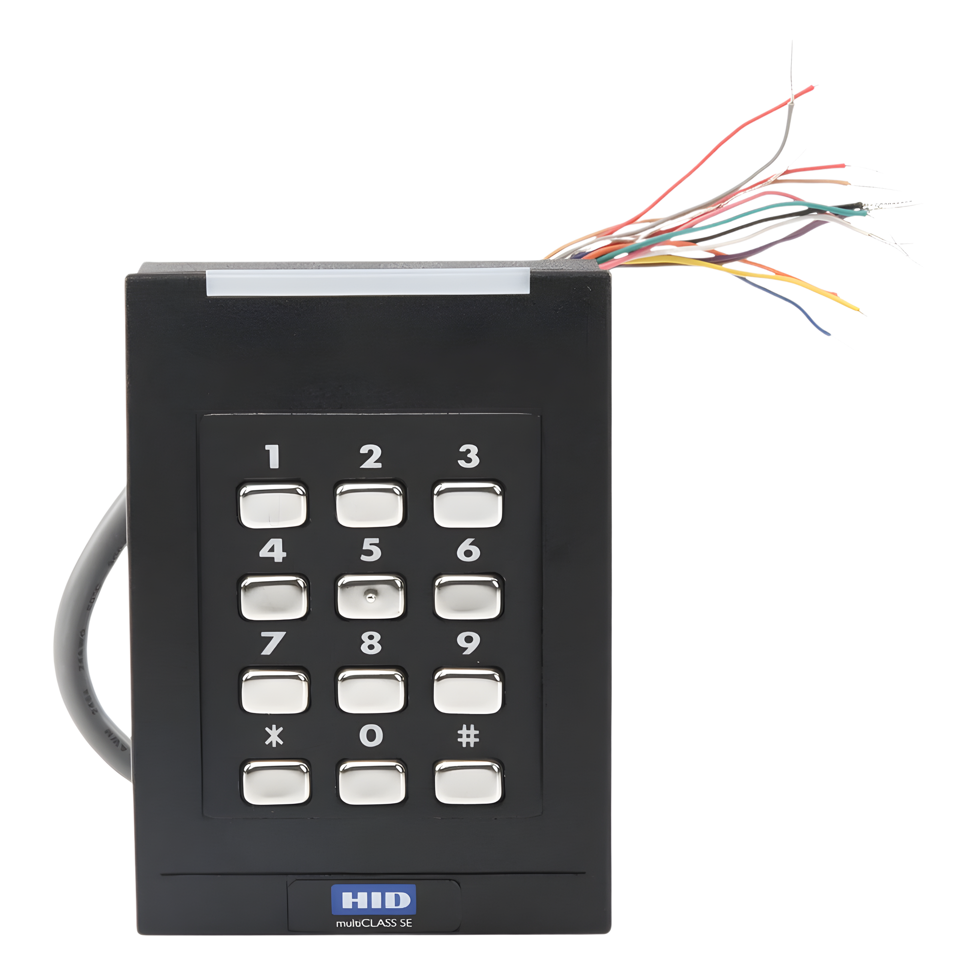 Lector de Acceso con Teclado / Multiformato Proximidad / iClass SEOS 1 cm / MIFARE DESFire / Bluetooth / Wiegand / 5-16 VDC