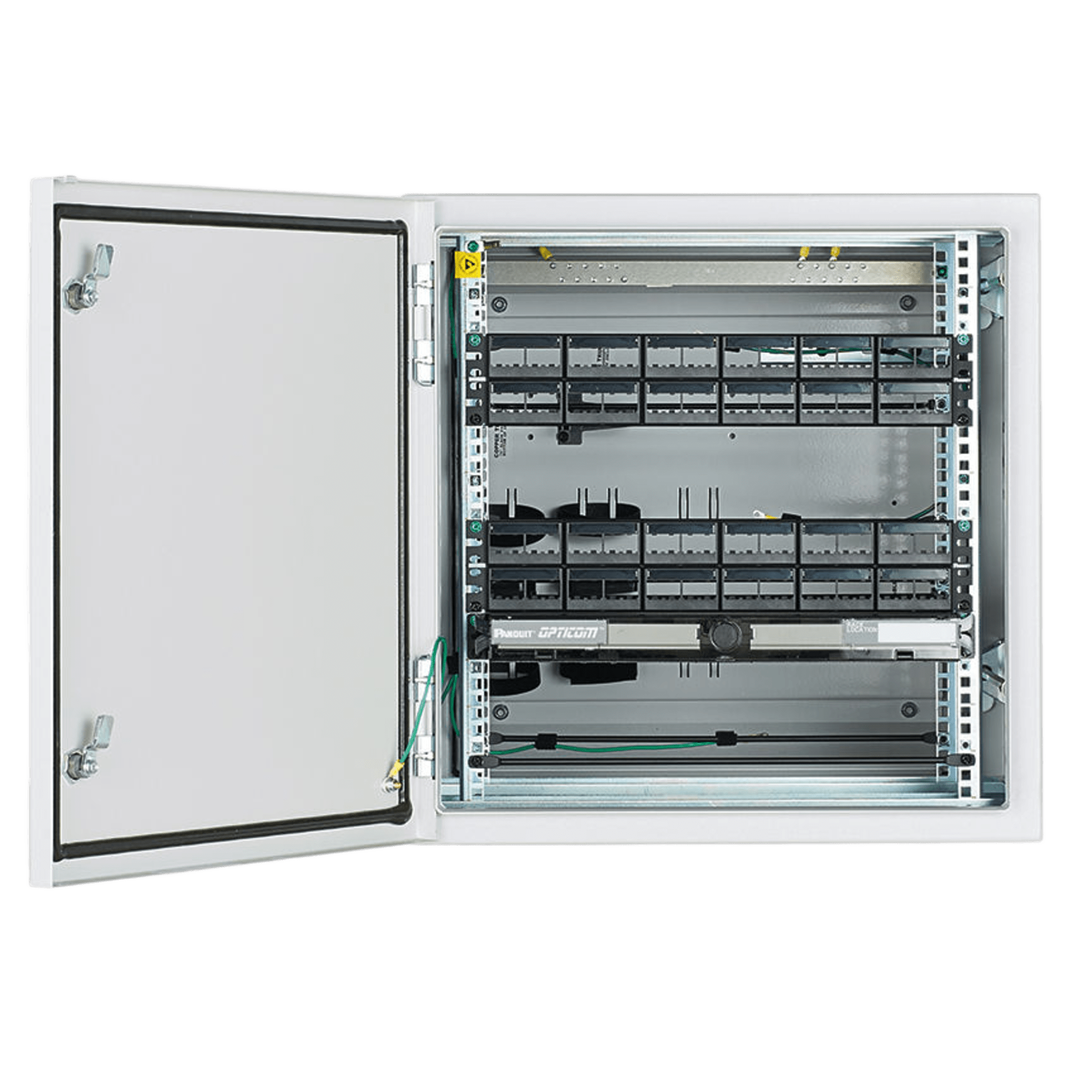 Gabinete Industrial de Montaje en Pared / 12 UR / NEMA 4/4X/12 IP66 / Carga 250 lb (113.4 kg) / Acero Bajo en Carbono — PANDUIT · SKU ZDF242430