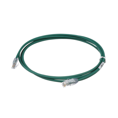 Cable de Parcheo UTP Cat6A, CM/LSZH, Diámetro Reducido (28AWG), Color Verde, 1.52 Metros (5 Pies)