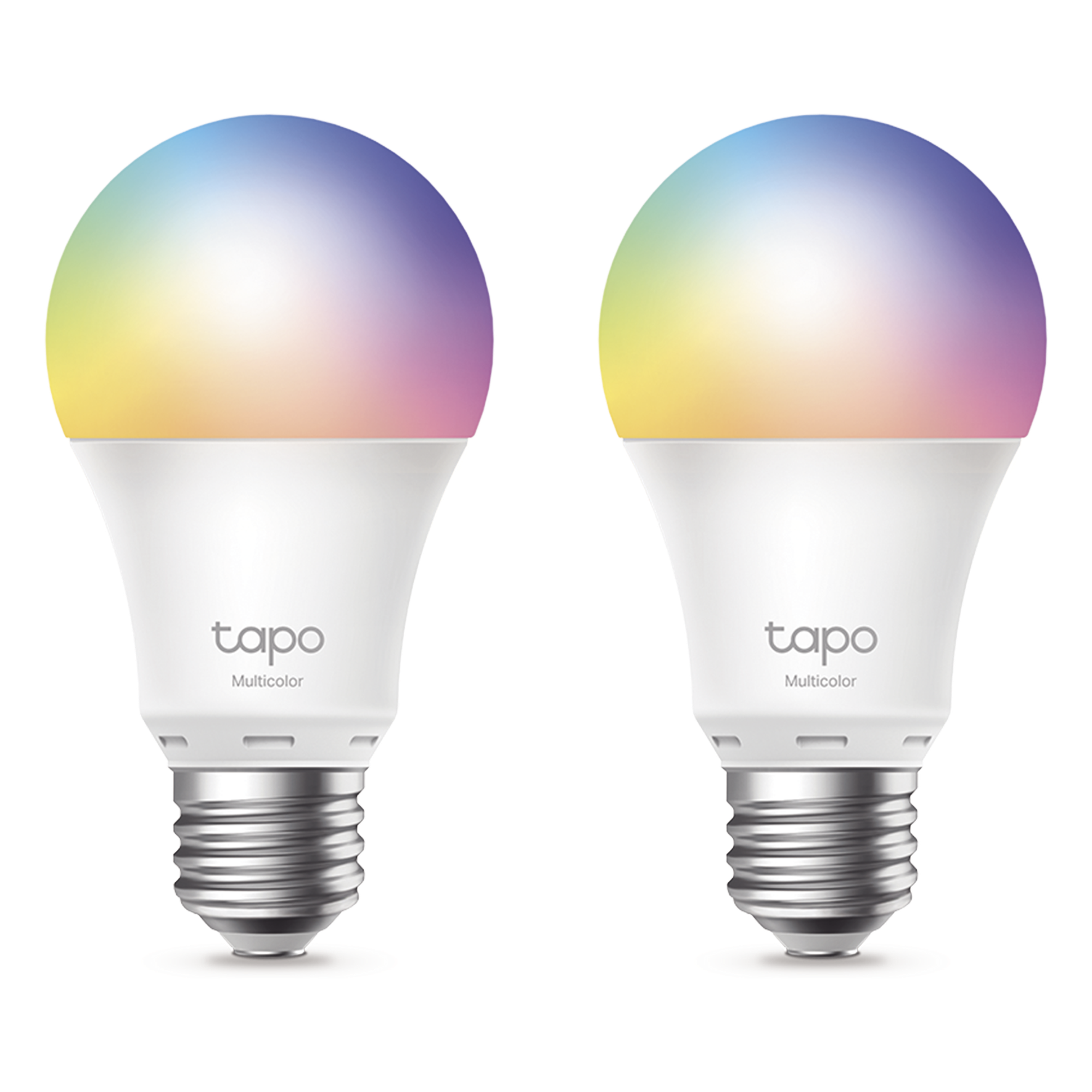 Foco Smart Wi-Fi Multicolor / A60 E27 / 806 Lúmenes / Atenuación 1%-100% / 2500-6500 K / Control por Voz / 2.4 GHz — TP-LINK · SKU TAPOL530E2PACK