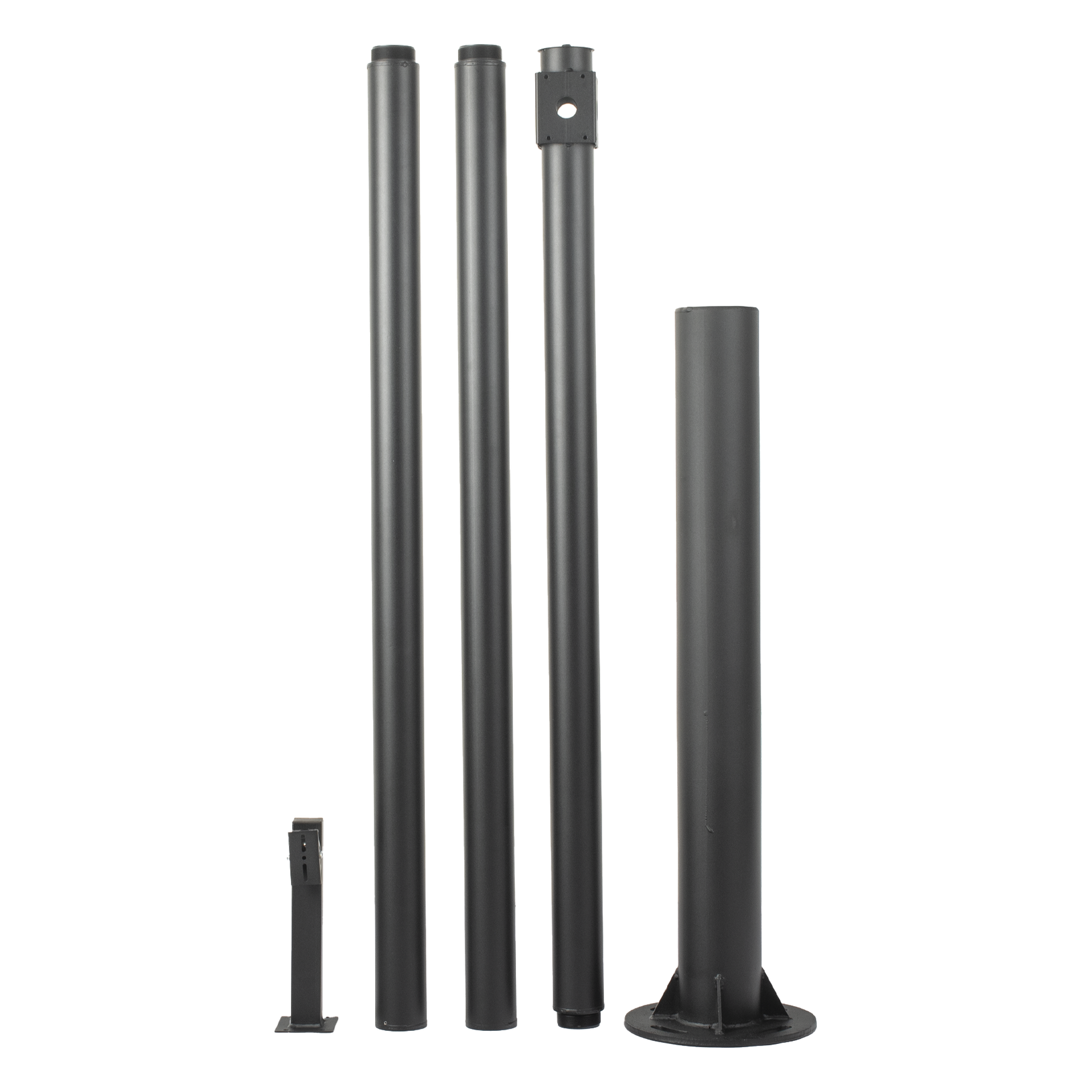 Poste Seccionado para Videovigilancia / 6 m (19.7 ft) / 4 Secciones / Base Ø 140 mm / Soporte PTZ / IP66 — SYSCOM VIDEO · SKU XGAPOLE6M/A