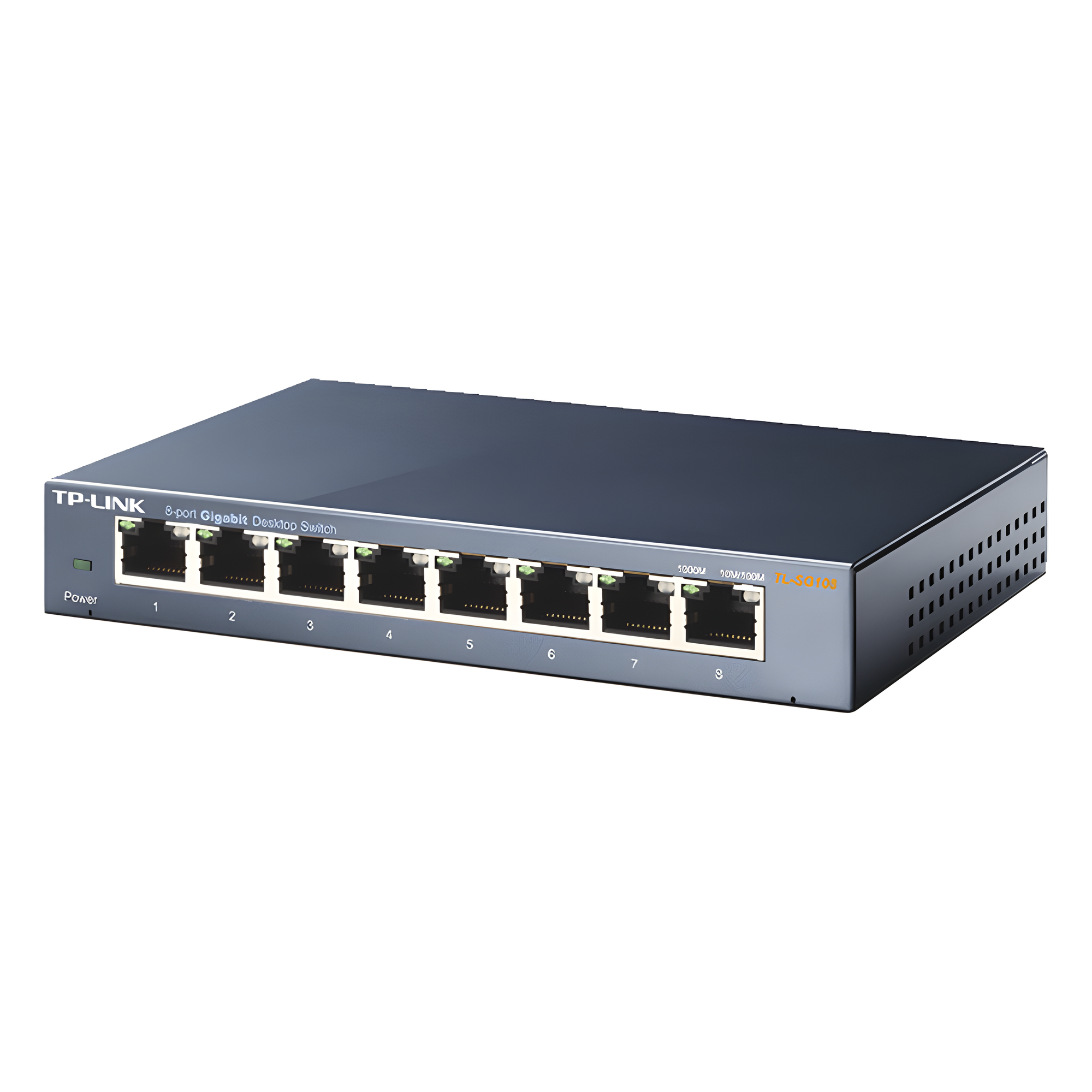Switch Gigabit / 8 Puertos 10/100/1000 Mbps / 11.9 Mpps / No Administrable / Escritorio o Bastidor — TP-LINK · SKU TL-SG108