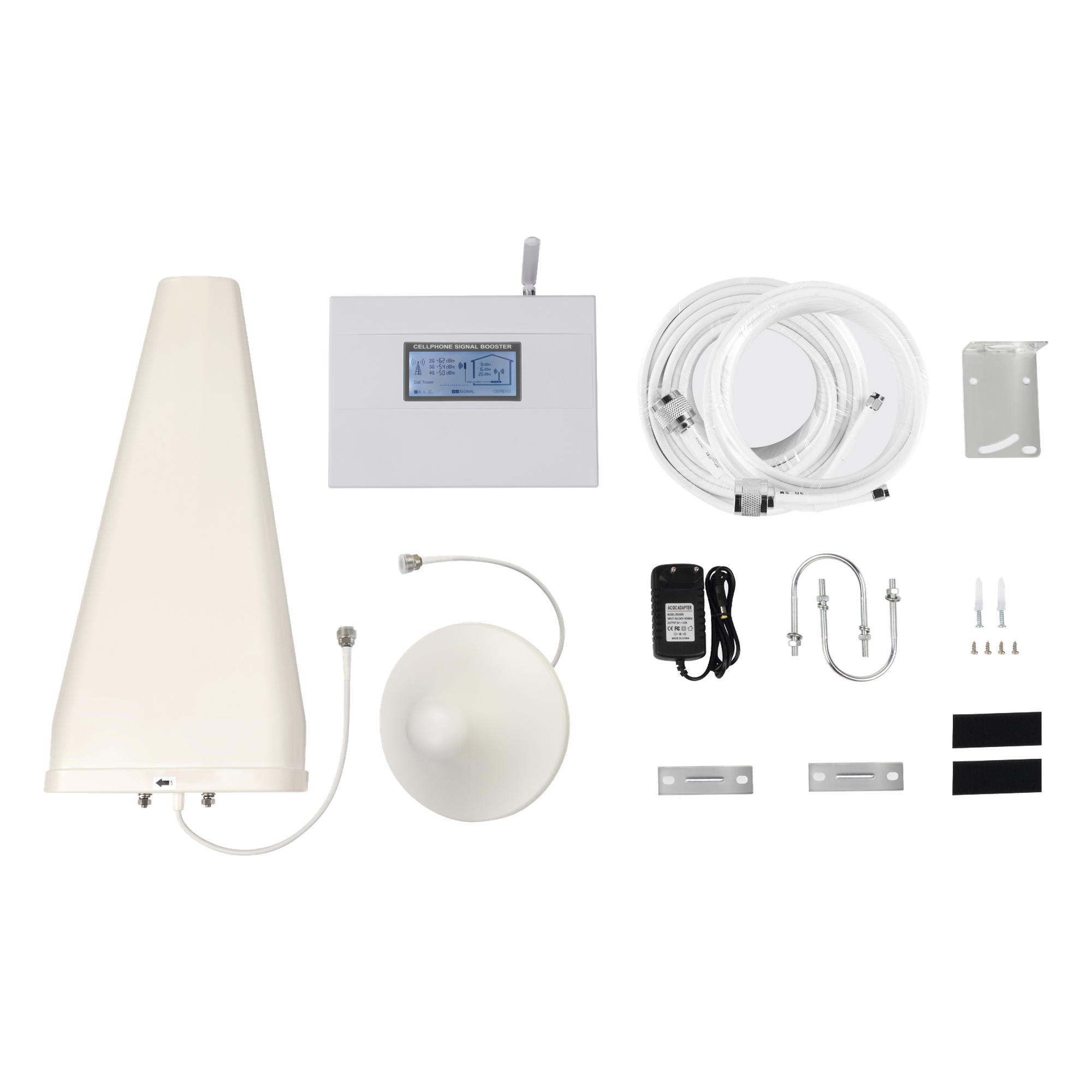 Kit Amplificador de Señal Celular DOBLE banda de frecuencia / Mejora las llamadas convencionales / Soporta los datos de las tecnologías 2G y 3G de TELCEL, AT&T y MOVISTAR / Cubre hasta 600 m².