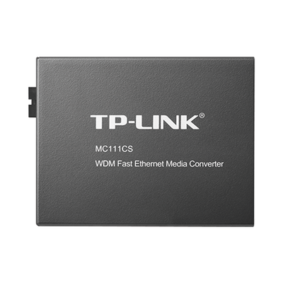 Convertidor Fibra Óptica WDM Monomodo / 1 puerto RJ45 10/100 Mbps / 1 puerto SC/UPC 100 Mbps /  Hasta 20 Km / Para su Funcionamiento Requiere el Modelo MC112CS / Plug and Play