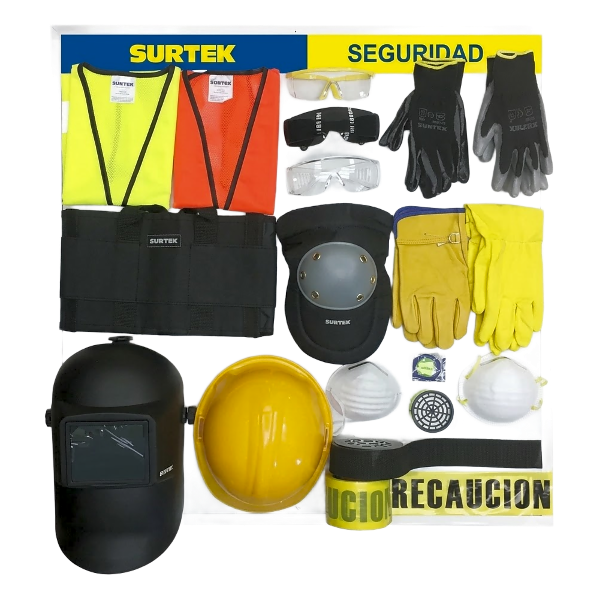 Tabla Exhibidora de Seguridad / Estructura Metálica / 80 cm (31.5 in) x 80 cm (31.5 in) / Ruedas con Frenos / Superficie Antideslizante — SURTEK · SKU TSEGU1