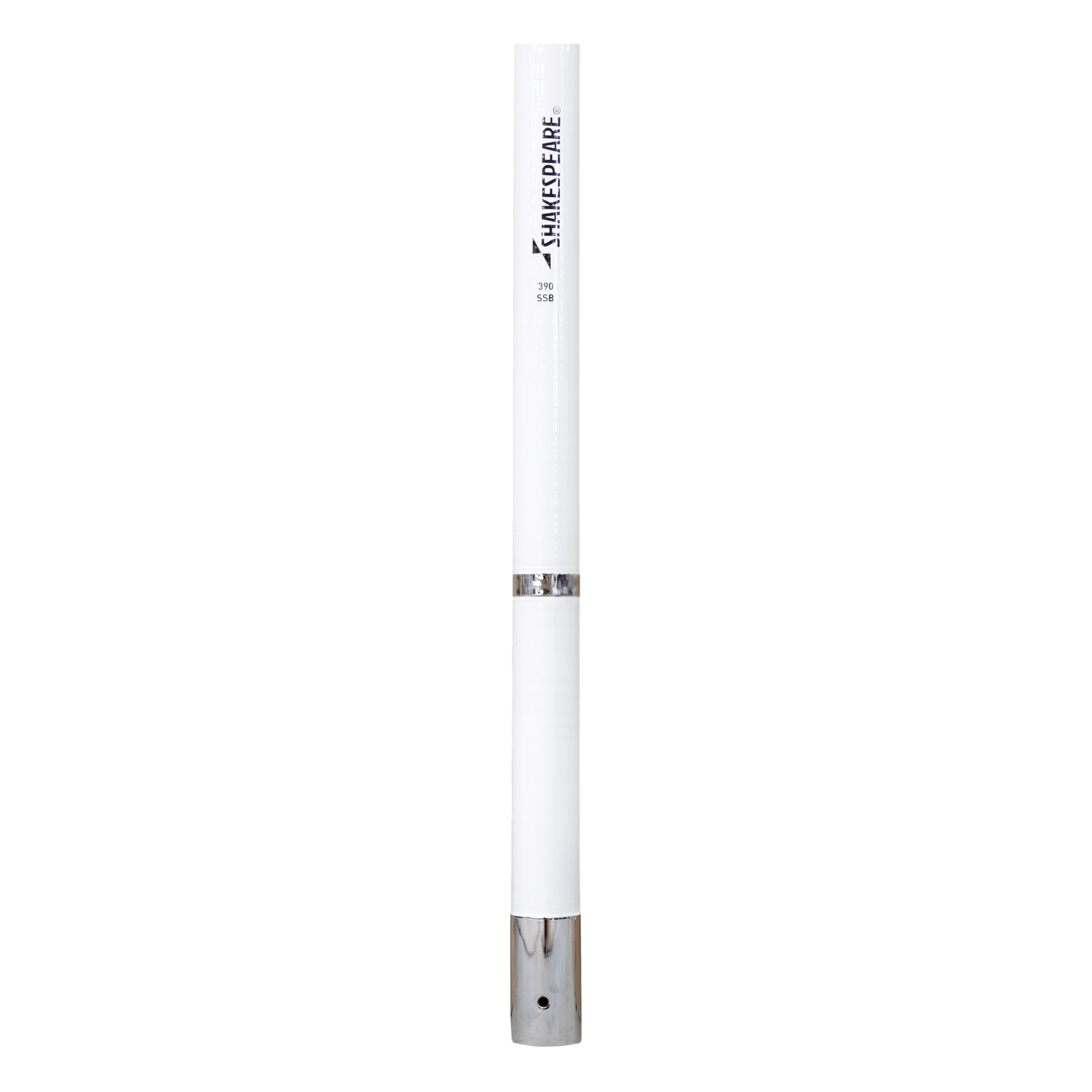 Antena Marina HF / 2-30 MHz / 1 kW SSB / Fibra de Vidrio / 2 Secciones / Resonancia 10.8 MHz / Requiere Sintonizador