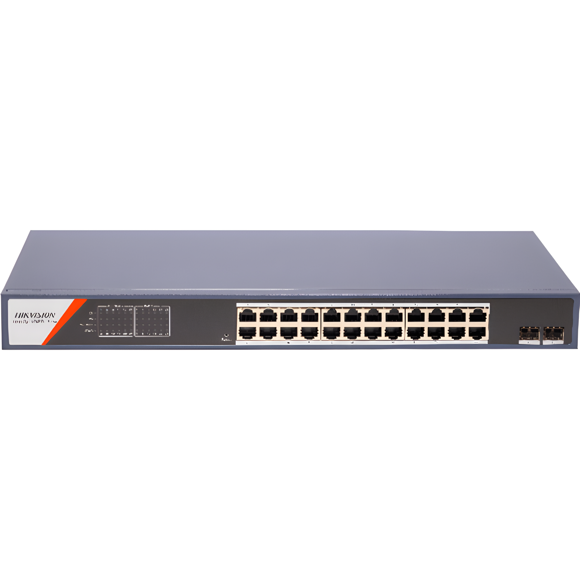 Switch PoE+ Administrable / 24 Puertos Gigabit / 2 Puertos SFP / PoE Extendido 250 m (820.2 ft) / 370 W / Tasa de Reenvío 36.688 Mpps — HIKVISION · SKU DS-3E1526P-SI-24P2F