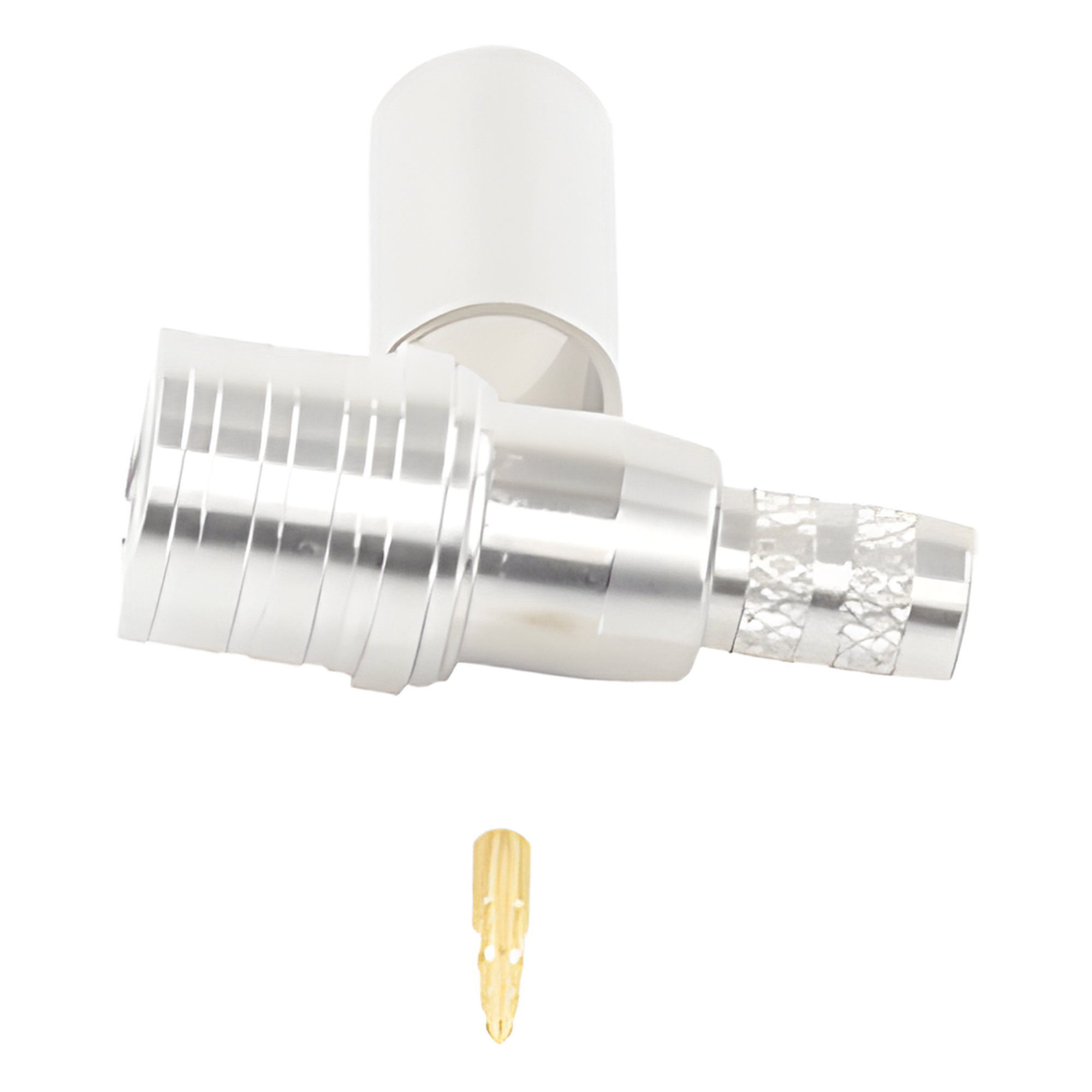 Conector RF Coaxial / QMA Macho / Anillo Plegable / 50 Ω / 0-6 GHz / 335 VRMS / RG-8/X, LMR-240