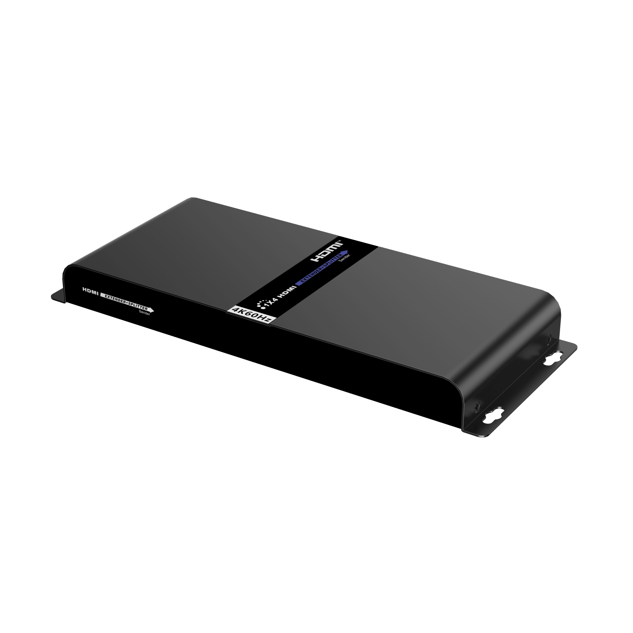 Kit Divisor y Extensor HDMI (Extender Splitter) | Divide 1 Fuente HDMI a 4 Pantallas | Extiende la señal HDMI hasta 120 m | Resolución 4Kx2K @ 60 Hz | Cat 6/6a | Uso 24/7 | Longitud del cable autoajustable 