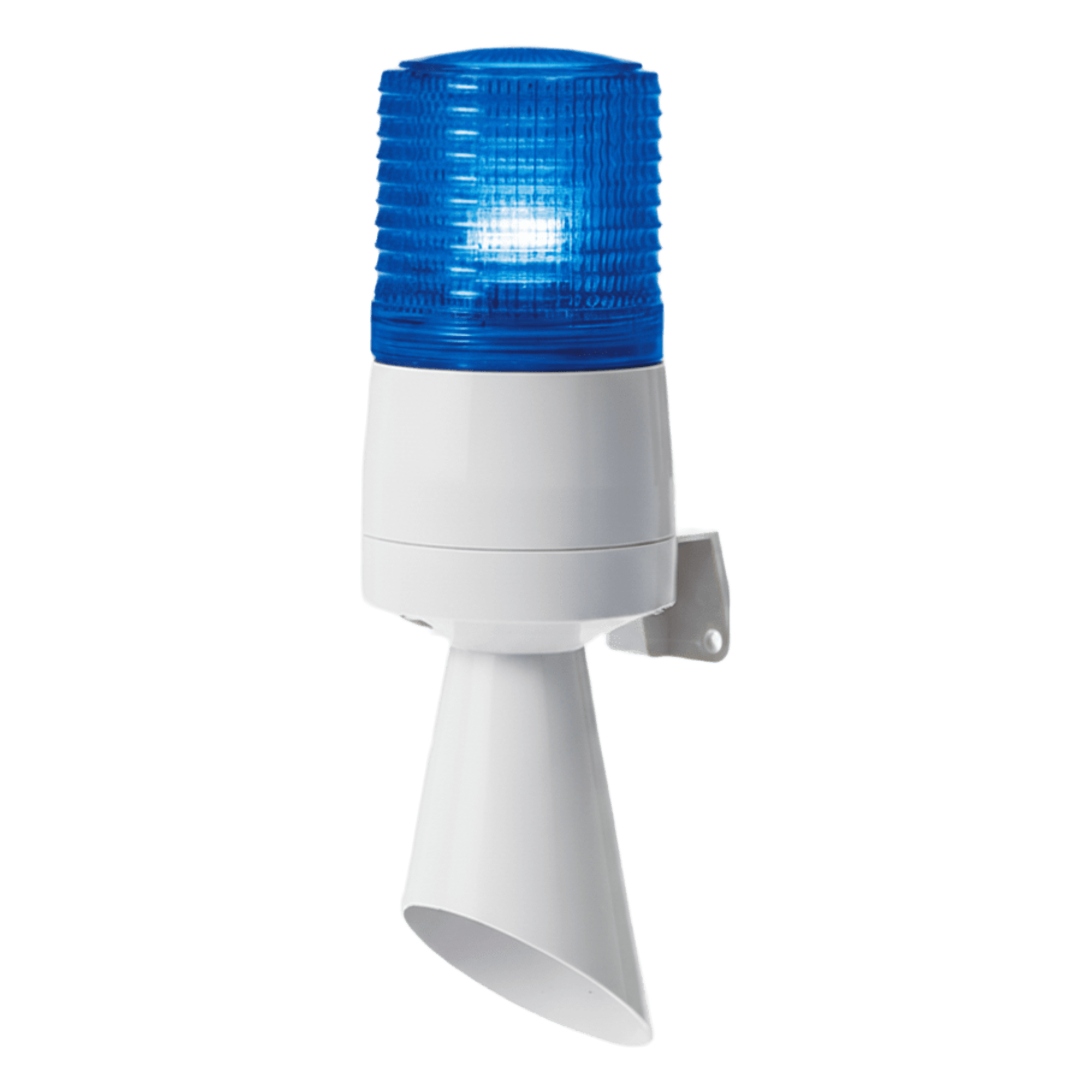 Luz LED de Advertencia / Patrones Fijo y Destellante / Buzzer 95 dB / 110 VCA / Diámetro 60 mm / Azul — QLIGHT · SKU S60ADL-110-B