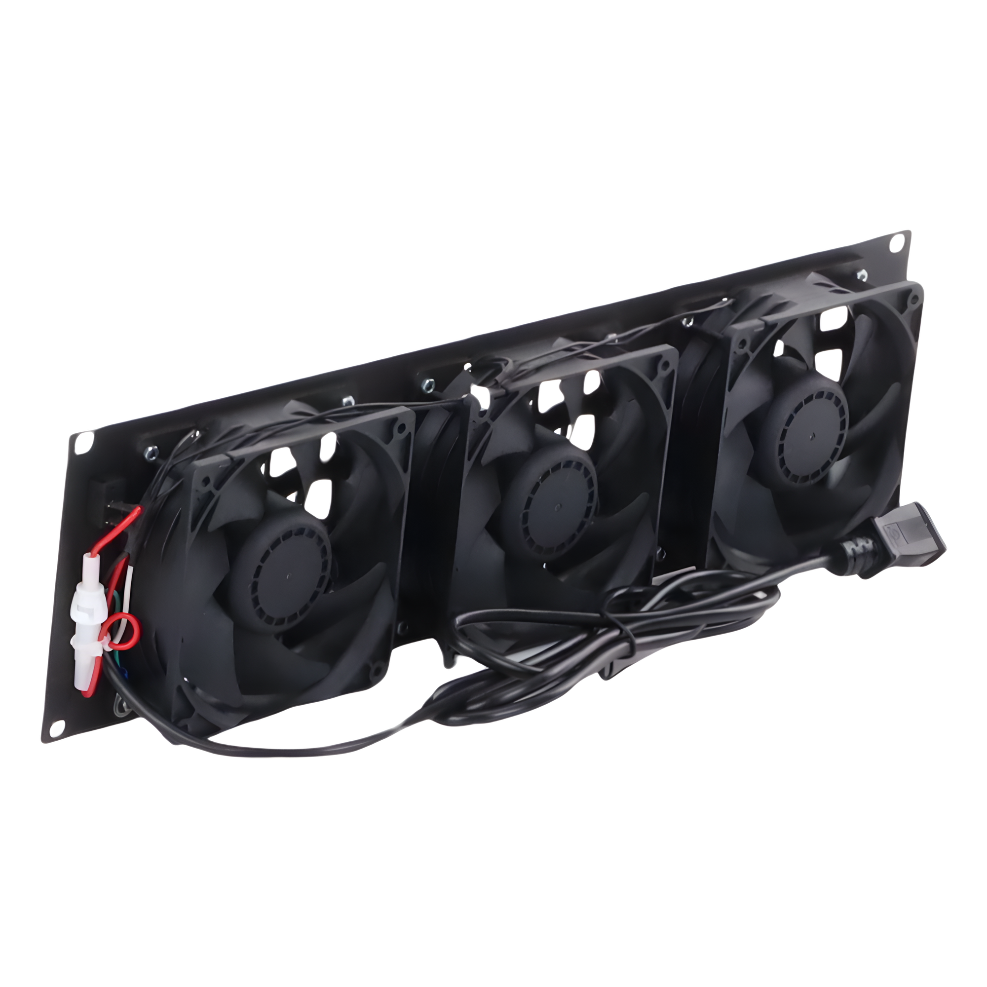 Kit de Ventilación para Rack / 3 Ventiladores 12 x 12 cm / 110 Vca / Clavija 5-15P / 1.8 m (5.9 ft) de Cable / 19" Ancho
