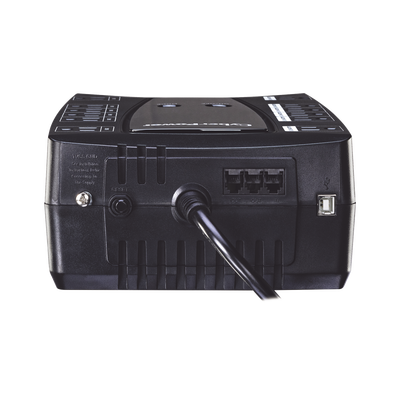 UPS de 750 VA/450 W, Topología Línea Interactiva, Entrada 120 Vca NEMA 5-15P, Tipo Gabinete Compacto, Con 12 Tomas NEMA 5-15R