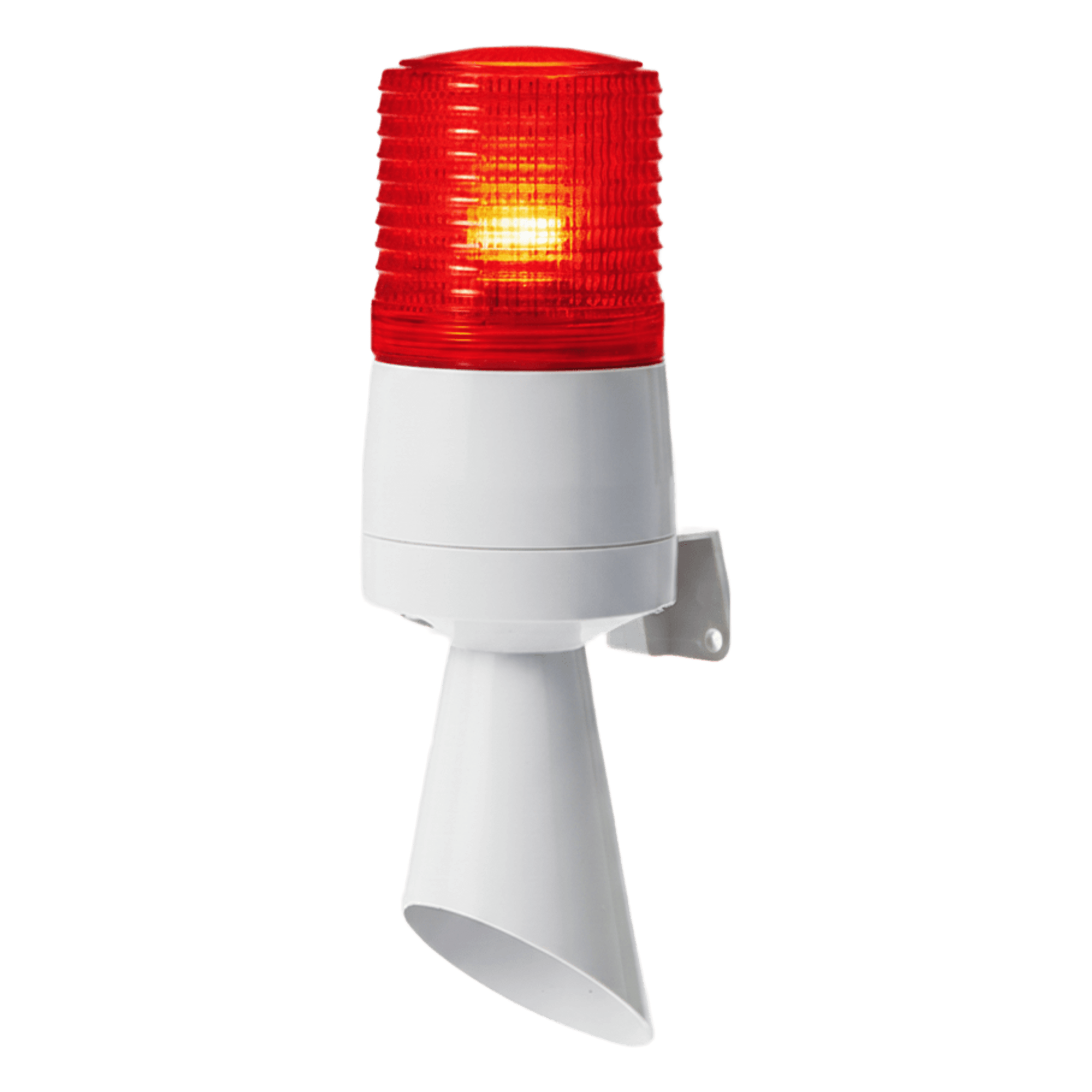 Torreta LED con Buzzer / 60 mm / Rojo / 24 VCD / 95 dB / Destello Fijo y Destellante — QLIGHT · SKU S60ADL-24-R