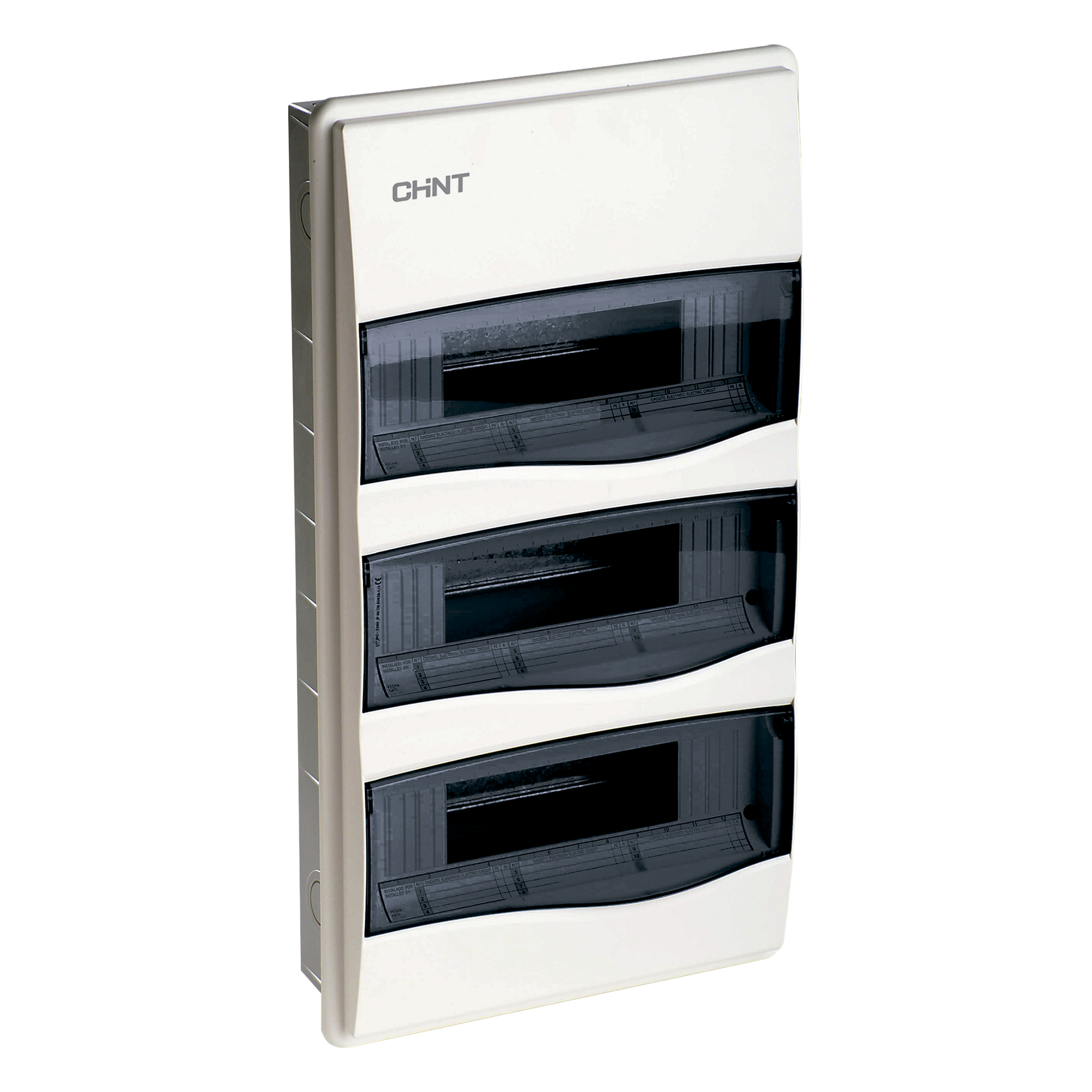 Caja de Distribución Empotrable / IP40 / IK08 / 36 Módulos DIN / Entradas M16 a M50 / Libre de Halógenos — CHINT · SKU CD40E36