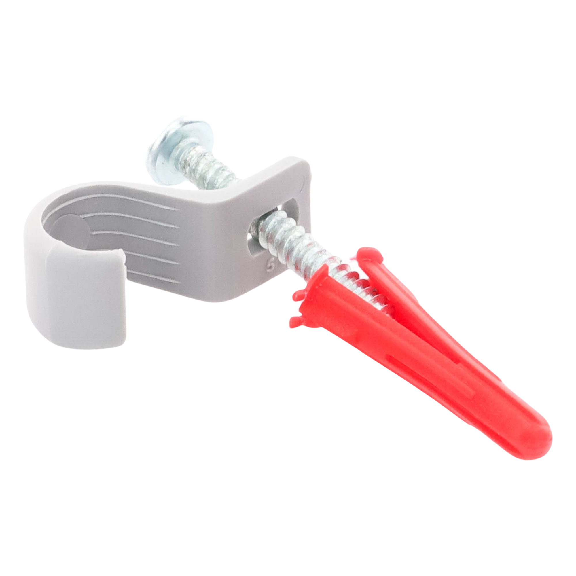 Kit de fijación / 8 grapas + tornillos + taquetes / Tubo 1/2" / Polietileno flexible / -10°C a +120°C / Interior y exterior
