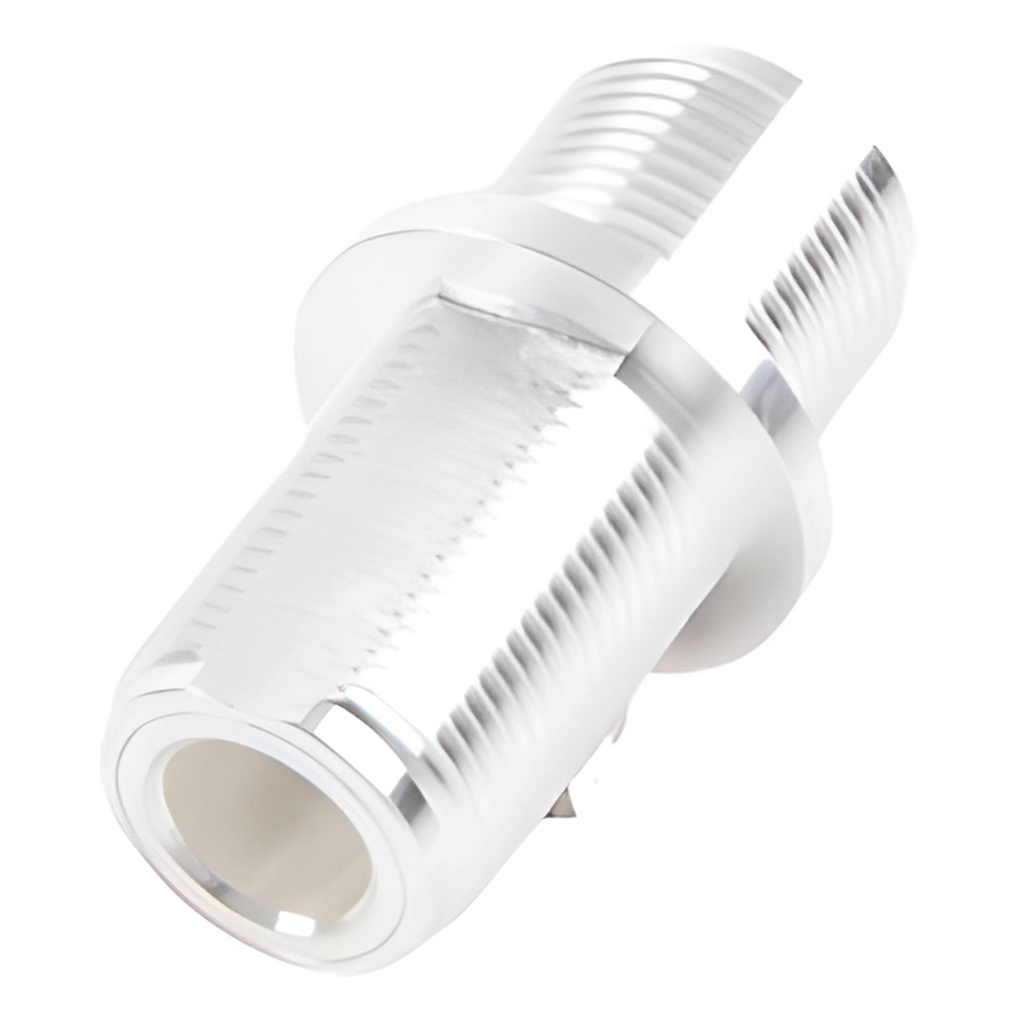 Adaptador de Chasis / Doble N Hembra / Montaje Frontal Doble D Plano / Cuerpo Plateado / Hermético