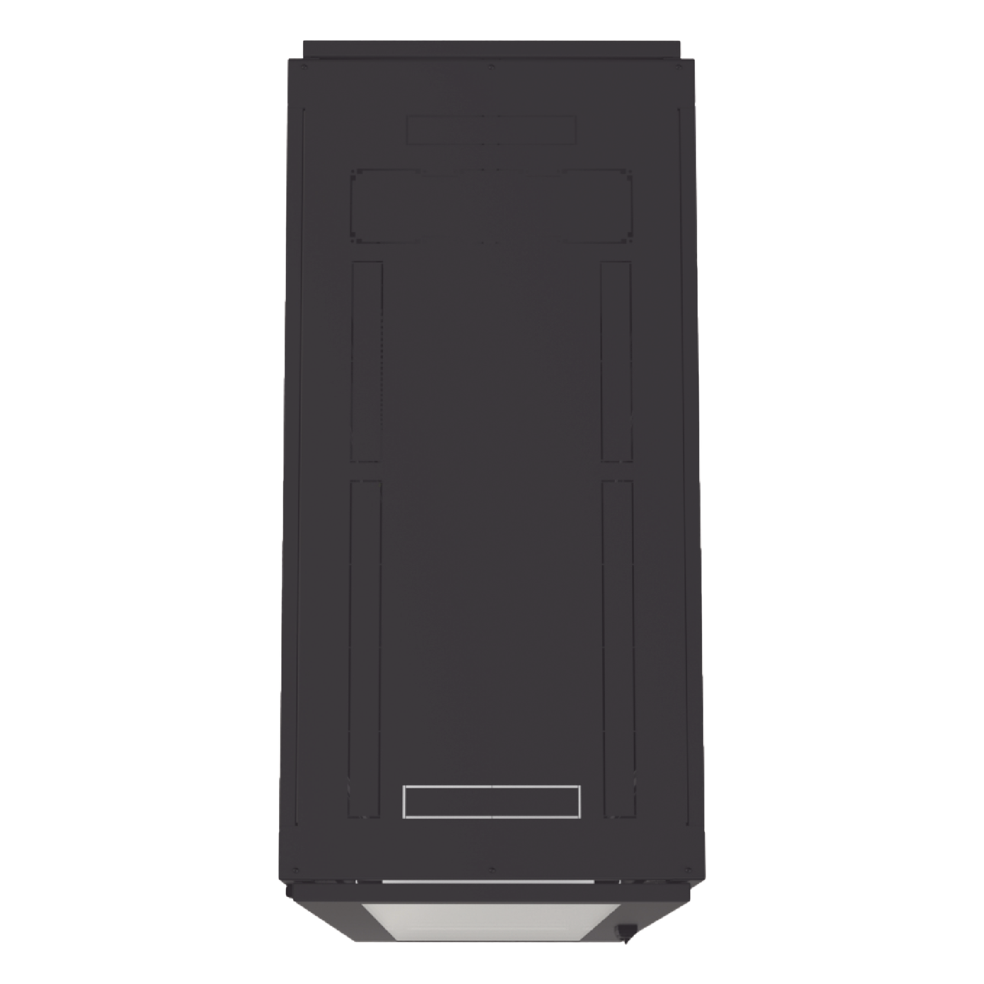 Gabinete de Piso para Telecomunicaciones / 45 UR / 1200 mm (3.94 ft) Profundidad / Carga 1300 kg / Puerta con Cristal Templado / 4 Postes Ajustables