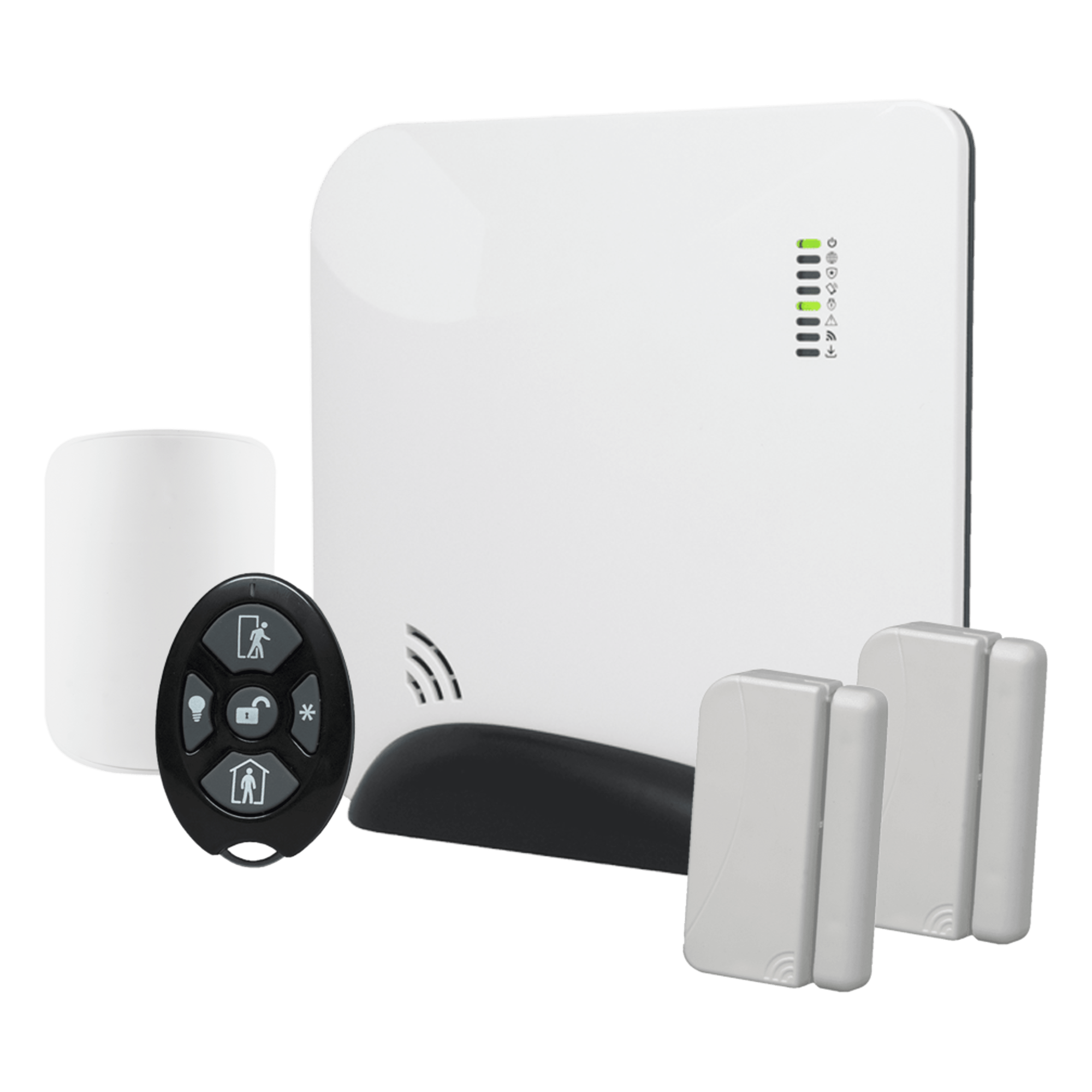 Panel de Alarma Inalámbrico / 96 Zonas / Conectividad Celular y Wi-Fi / 49 Usuarios / Z-Wave / 22.6 x 22.6 x 3.8 cm — M2M SERVICES · SKU CPLUSPRO-KIT-STARTER