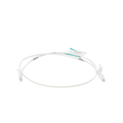 Cable de Parcheo TX6, UTP Cat6, Diámetro Reducido (28AWG), Color Blanco Mate, 0.91 Metros (3 Pies)