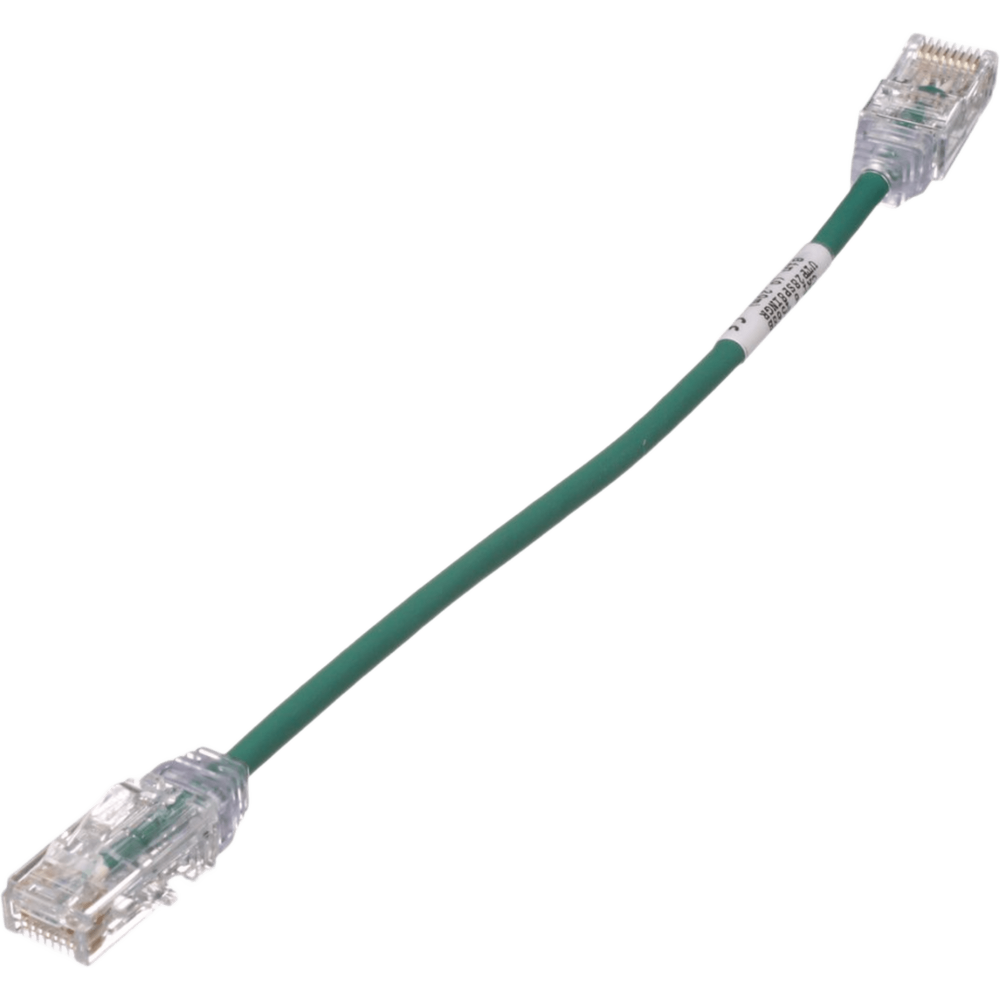 Cable de Parcheo TX6, UTP Cat6, Diámetro Reducido (28AWG), Color Verde, 20.2 cm (8 Pulgadas)