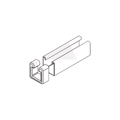 Tope Unicanal Muesca para Tornillo de  3/8" ( 9.5 mm ).