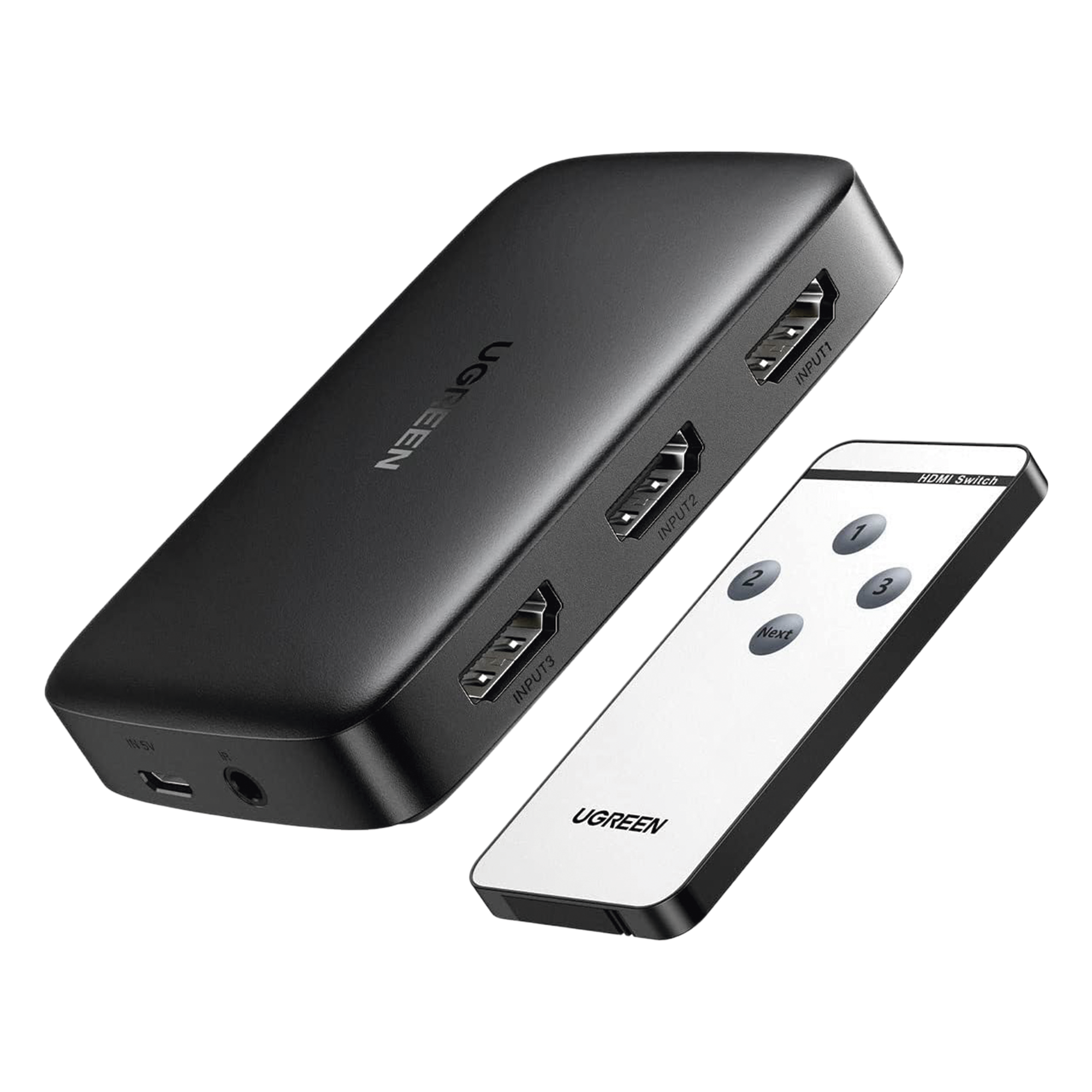 Conmutador HDMI / 3 Entradas a 1 Salida / 4K@30Hz / 3D / Control Remoto IR / Indicador LED — UGREEN · SKU 80125