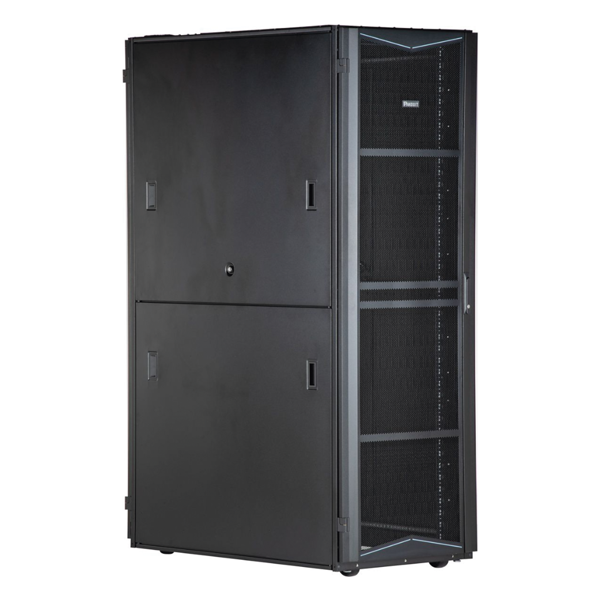 Gabinete para Centros de Datos / 45 UR / 600 mm (1.97 ft) Ancho / 1070 mm (3.51 ft) Profundidad / Acero / Negro