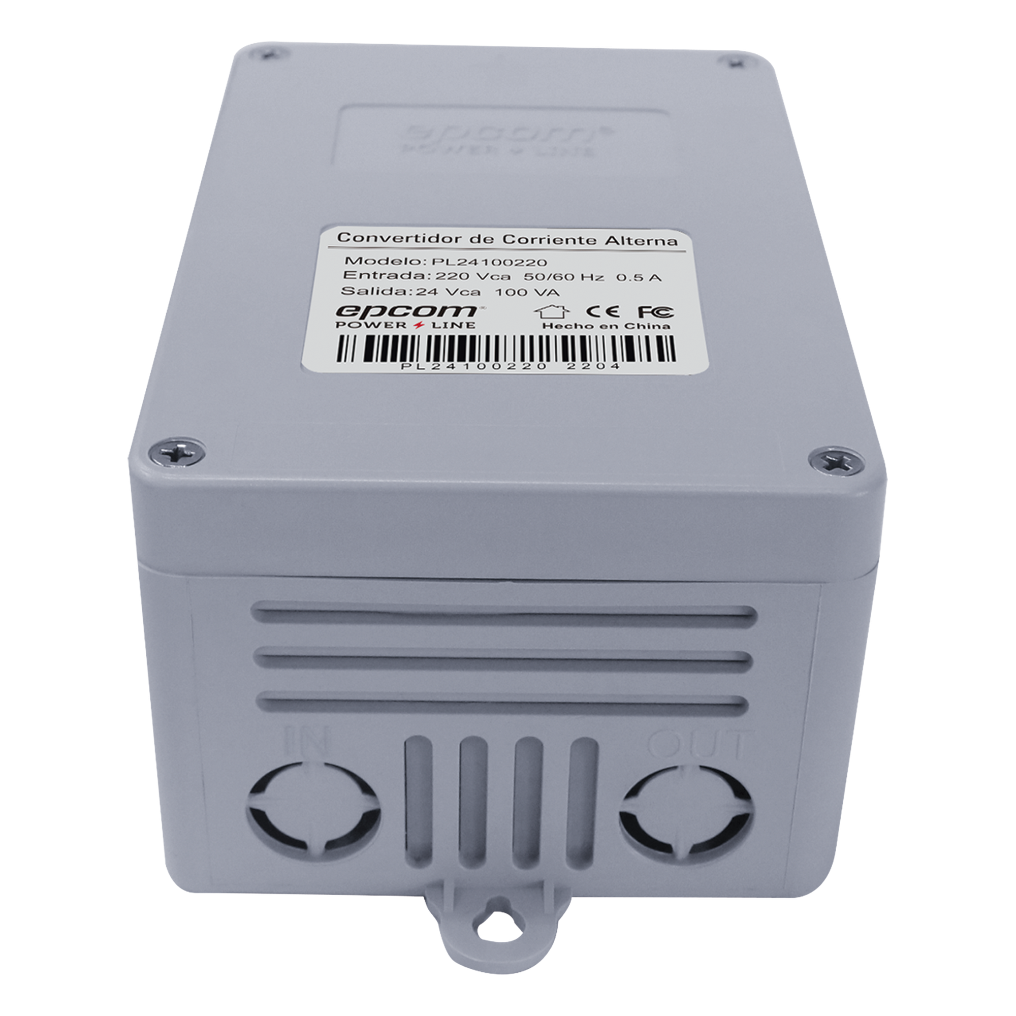Transformador Industrial / 220 VCA a 24 VCA / 100 VA / 4 A / Eficiencia >85%