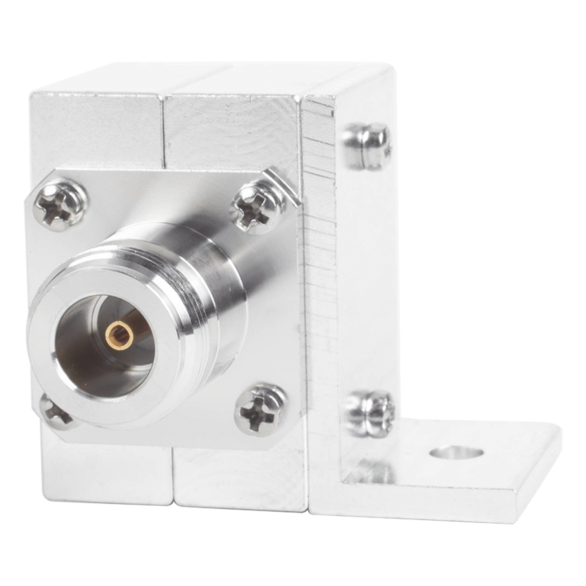 Protector Coaxial RF / 1.5-700 MHz / 50 Ω / 2 kW / Conectores N Hembra / Ceja Lateral / Flange