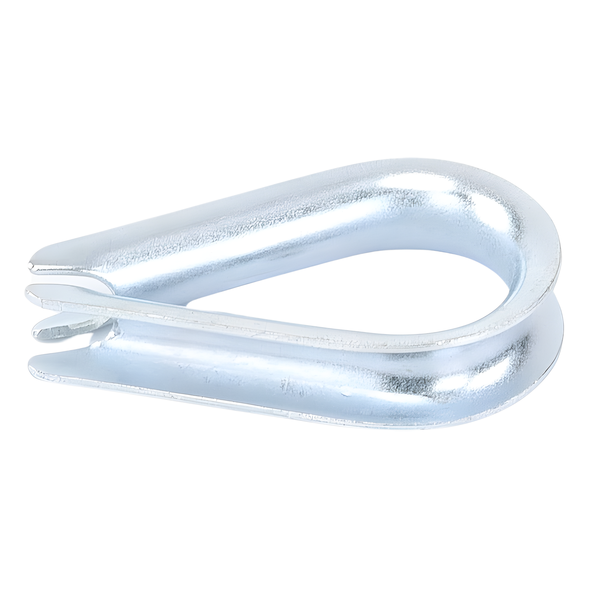 Guardacabo de Acero Galvanizado / Cable 1/4" / Resistencia 2154 kg / Diseño Ovalado / 7 Hilos