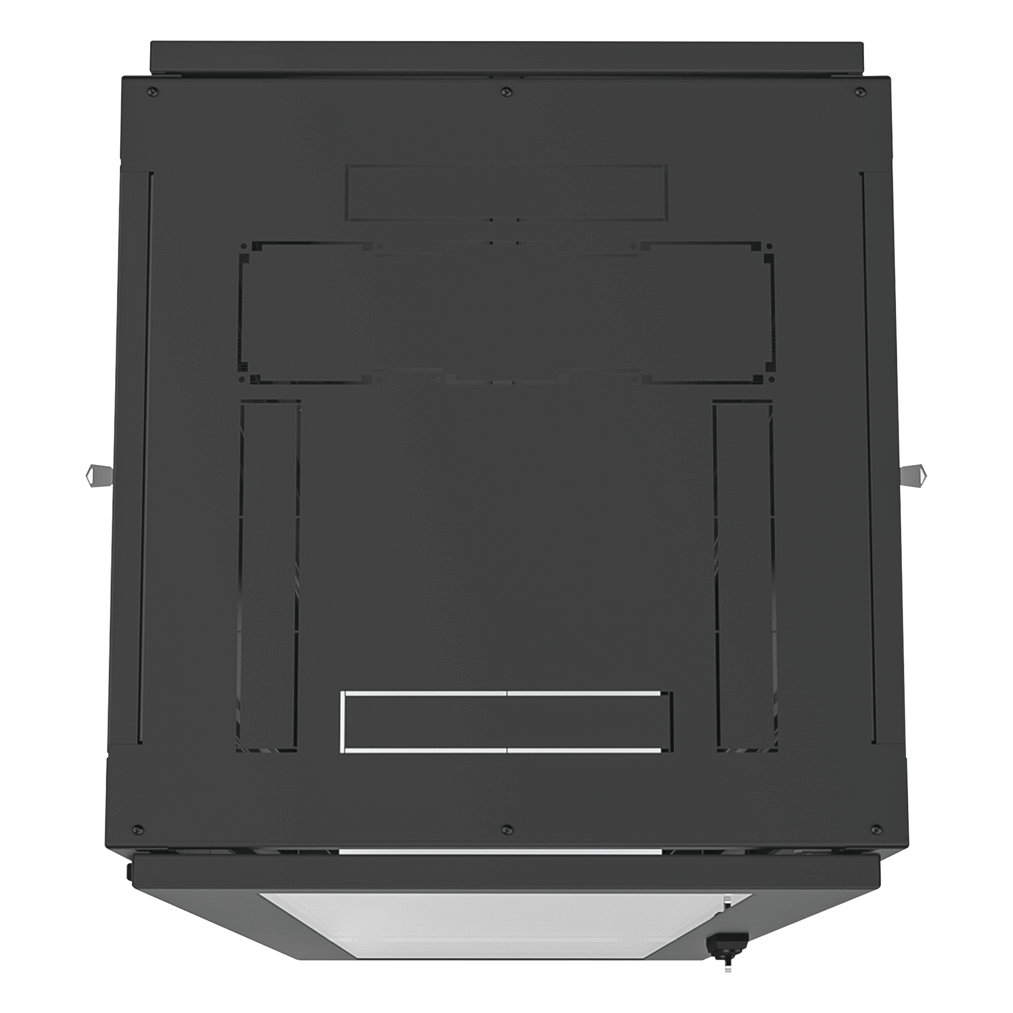 Gabinete Rack 19" / 42UR / 600 x 600 mm / Puerta Seguridad 3 Puntos / Cristal Templado / Laterales Desmontables