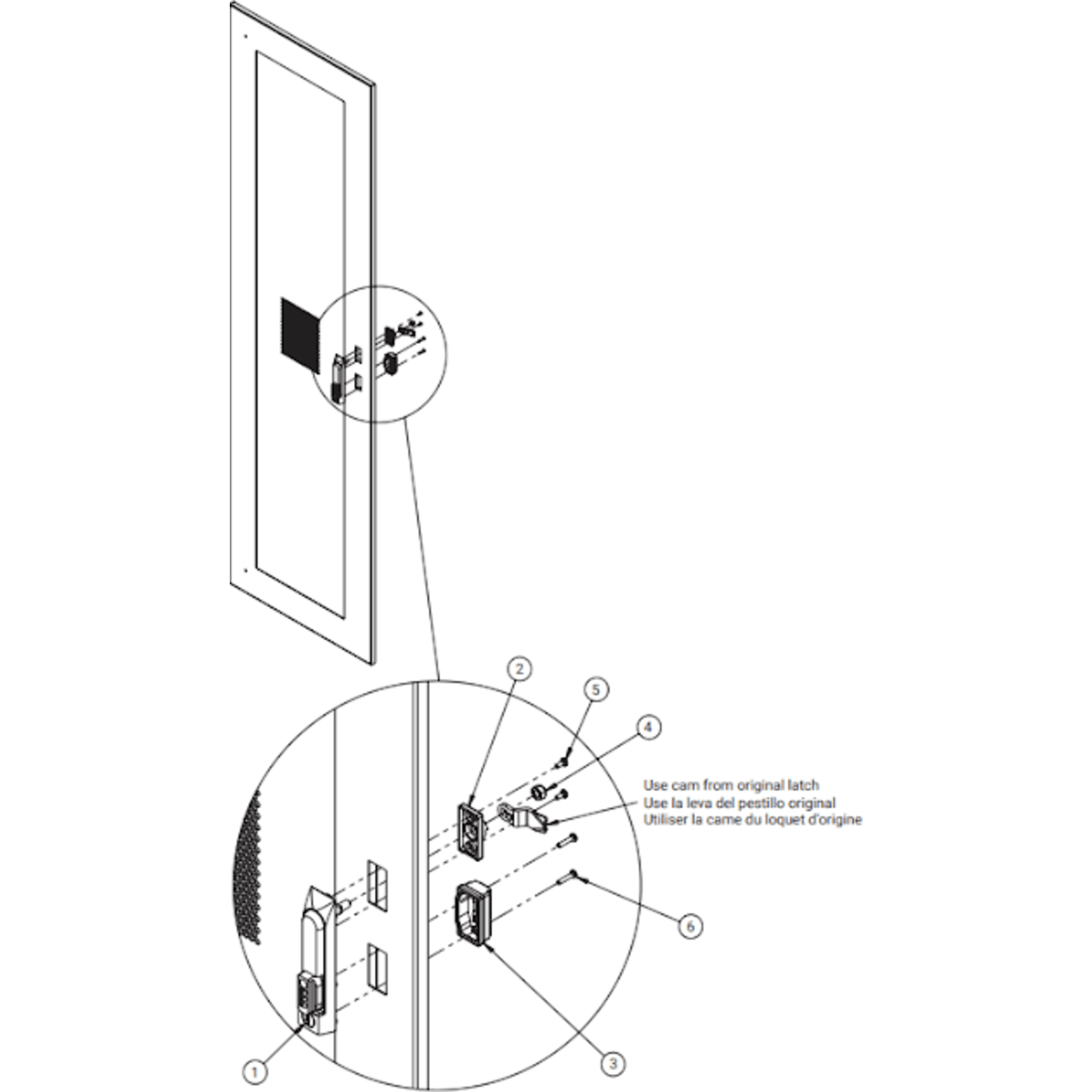 Chapa de Seguridad para Gabinete Con Combinación de 3 Dígitos / Control Llave Maestra / Acero Negro Texturizado / Dimensiones 7.50 x 1.38 x 2.50 in