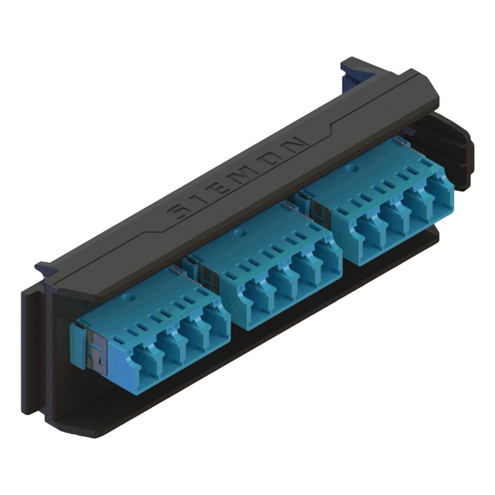Placa Acopladora / 6 Conectores Dúplex LC/UPC / 12 Fibras Monomodo / Sin Shutter / Compatible LightVerse Core, Plus y Pro — SIEMON · SKU LVA12-LCU-BC-A