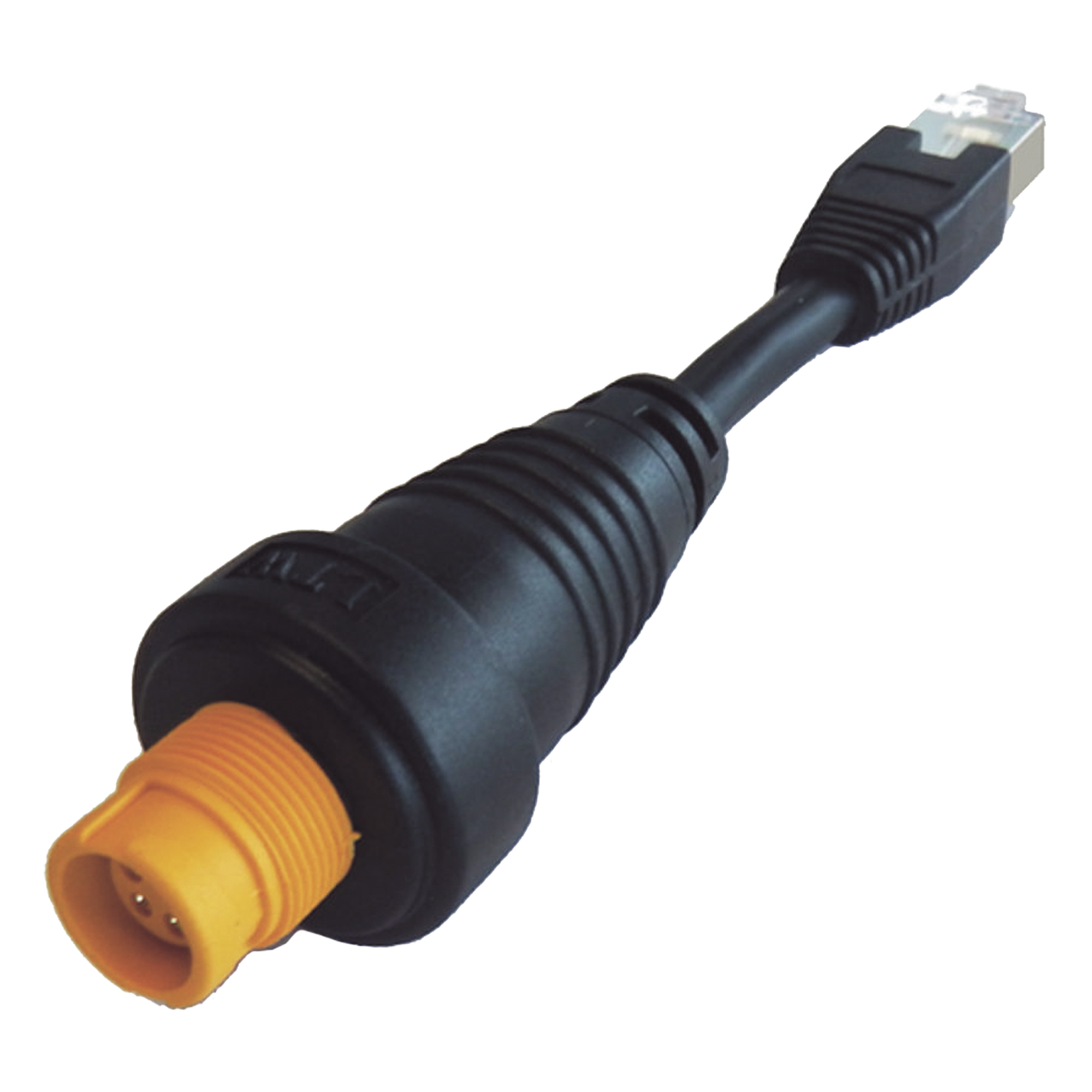 Adaptador Ethernet / RJ45 Estándar / Conector Redondo Amarillo / Compatible NSO evo2 y Zeus2 — SIMRAD · SKU 000-11246-001