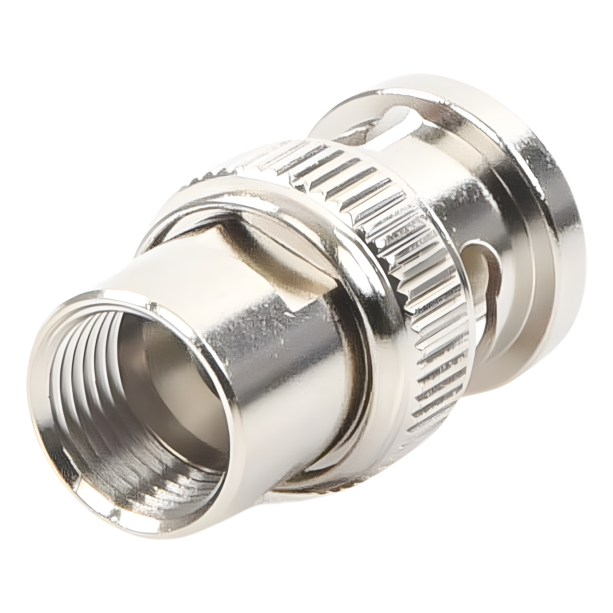 Conector BNC Macho / Rosca / Compatibilidad RG-58/U, RG-142/U, LP-142 / Cuerpo Níquel / Contacto Oro / Aislante Delrin