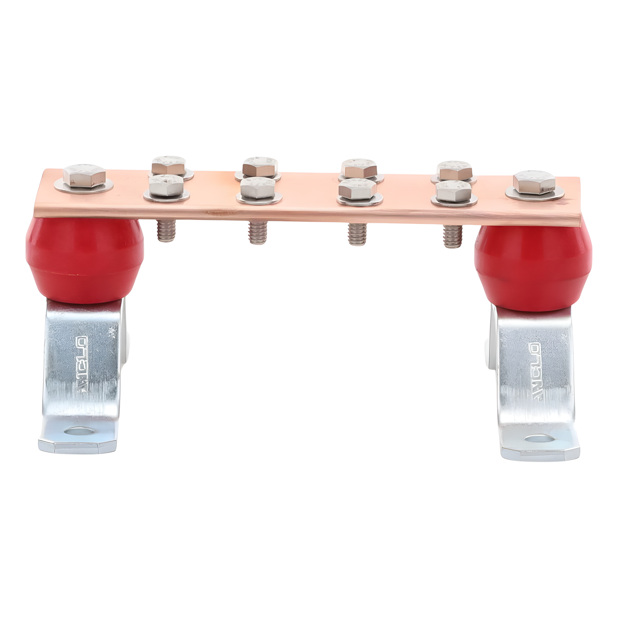 Barra Unión Muro / 1000A / Cobre 100% / Aisladores Rojos / TMGB-TGB / 3.28 ft